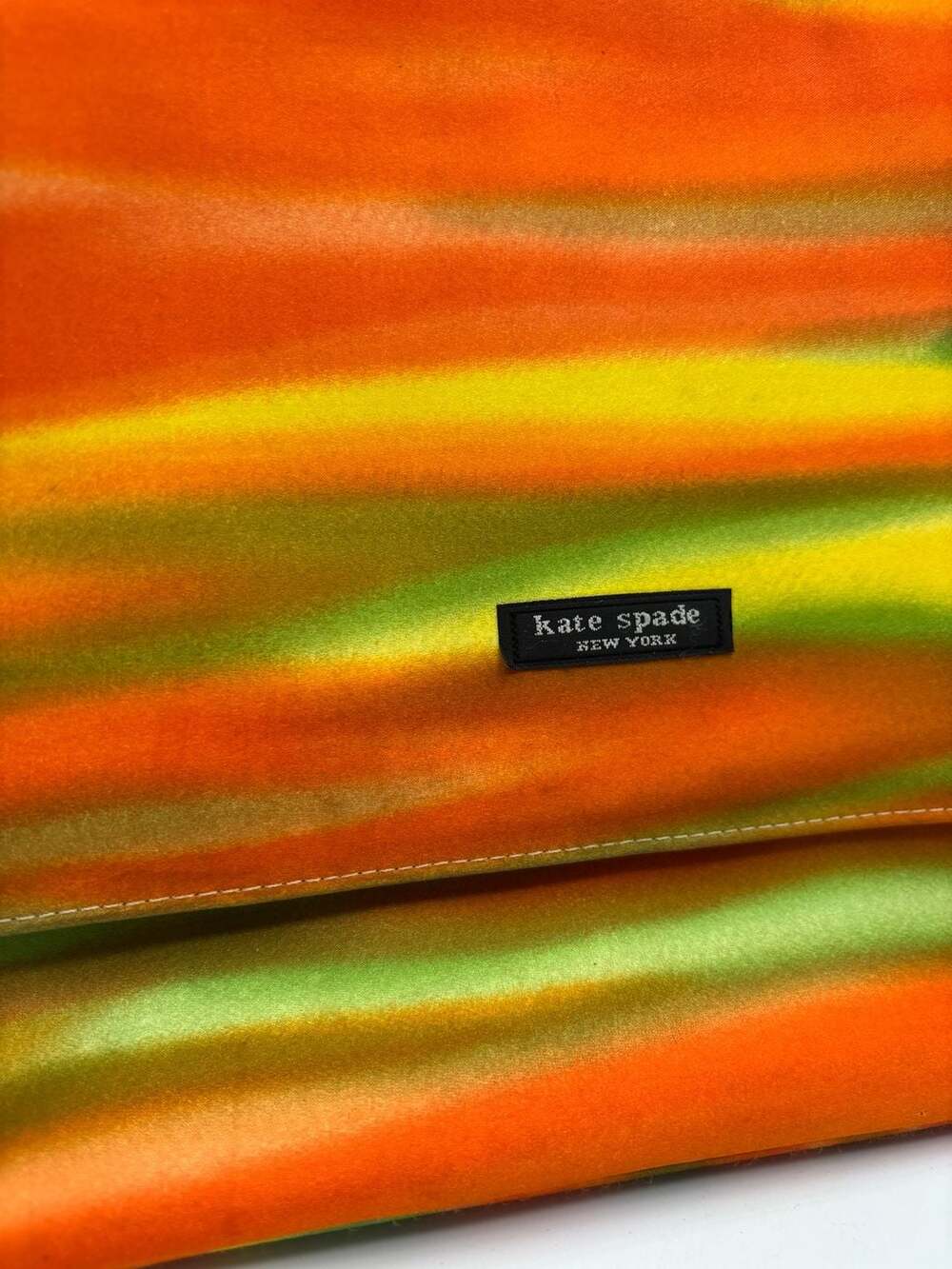Kate Spade New York Vintage Multicolor Striped Fabric Shoulder Bag Y2K Sunset - Picture 2 of 7